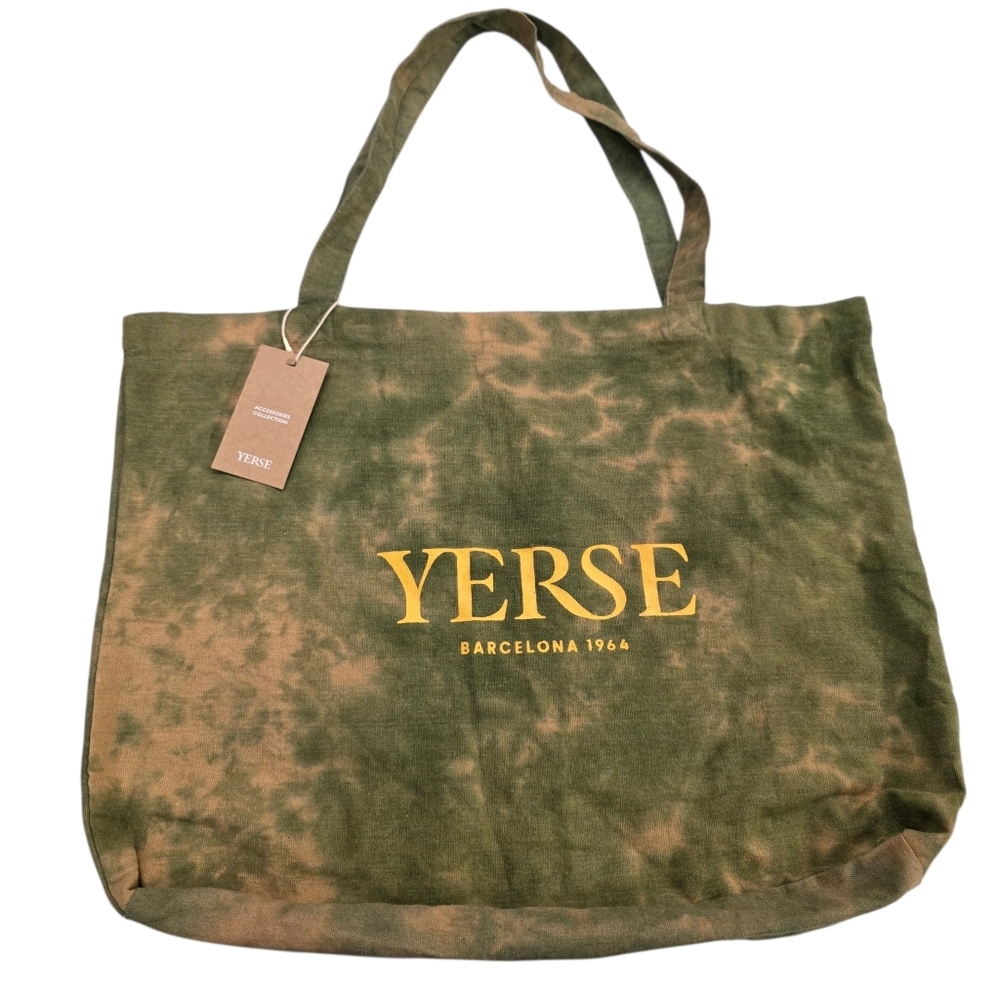 Yerse Green and Gold Tote Bag